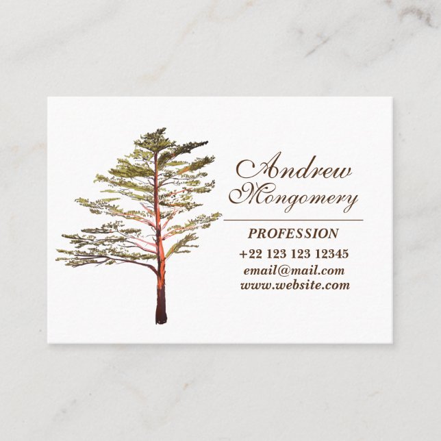 Pine tree Art Custom Professional Visitenkarte (Vorderseite)