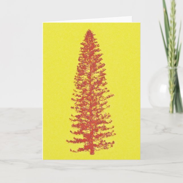 Pine Tree Art Note Card Karte (Vorderseite)