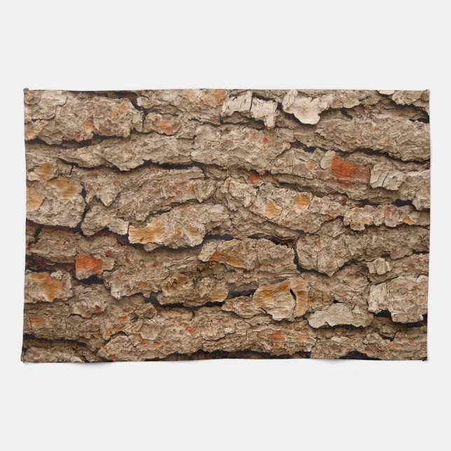 Pine Tree Bark Texture Geschirrtuch (Horizontal)