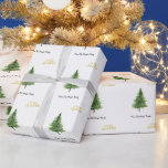 Pine Tree Christmas Balls Frohe Weihnachten Geschenkpapier<br><div class="desc">Frohe Weihnachten mit einem Kiefer.</div>