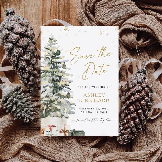 Pine Tree Christmas Save The Date (Von Creator hochgeladen)