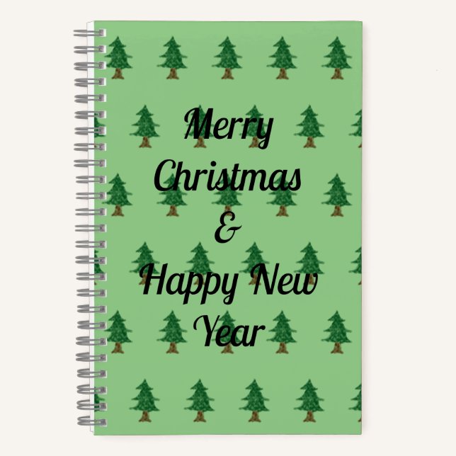 Pine Tree Christmas Sketchbook Notizbuch (Vorderseite)