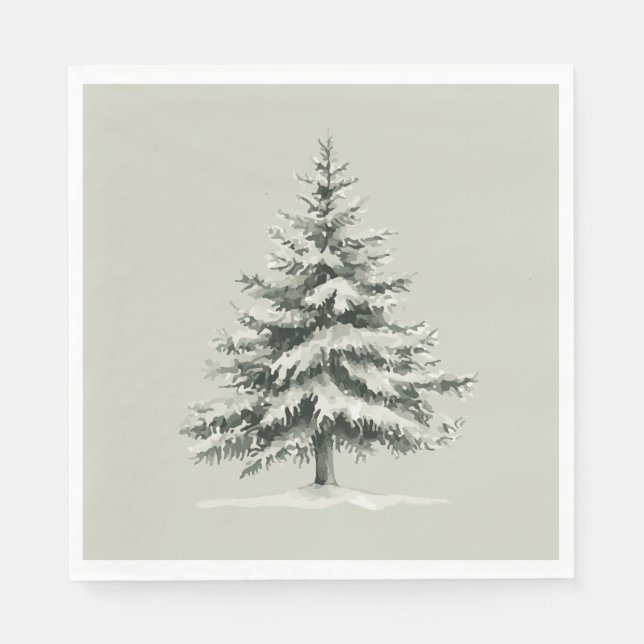 Pine Tree Covered with snow Serviette (Vorderseite)