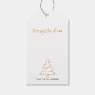 Pine Tree Familienname Rot Kariert Rustikal Geschenkanhänger