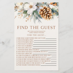 Pine Tree Floral Finden Sie das Baby Duschspiel