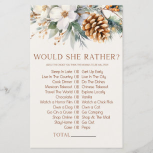 Pine Tree Floral würde sie eher Baby Shower Game
