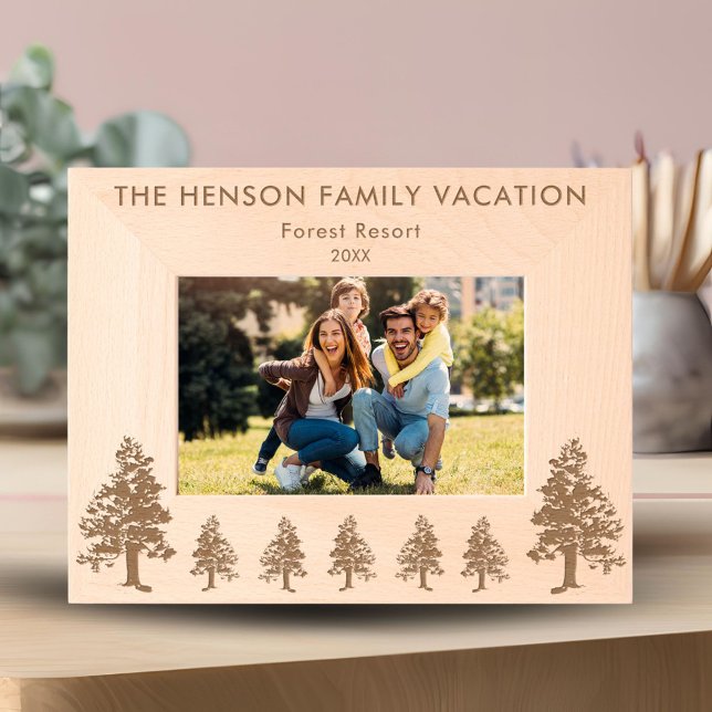 Pine Tree Forest Nature Foto gravierte Rahmen (Von Creator hochgeladen)