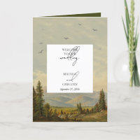 Pine Tree Forest Order of Service Wedding