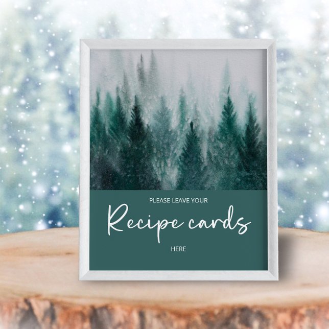 Pine Tree Forest verlasse deine Rezeptkarte Poster (Von Creator hochgeladen)