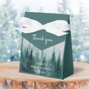 Pine Tree Forest Watercolor Grünes Brautparty Geschenkschachtel