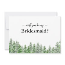 Pine Tree Forest wird meine Bridesmaid Card sein