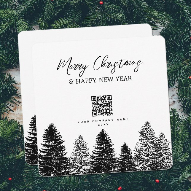 Pine Tree Holiday Corporate Business QR-Code (Von Creator hochgeladen)