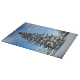 Pine Tree in Snow-Schneidebrett Schneidebrett