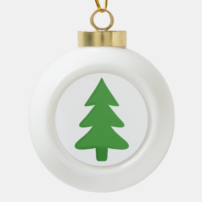 Pine Tree Keramik Kugel-Ornament (Vorderseite)