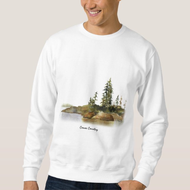 Pine Tree Landscape Sweatshirt Kanu Land (Vorderseite)