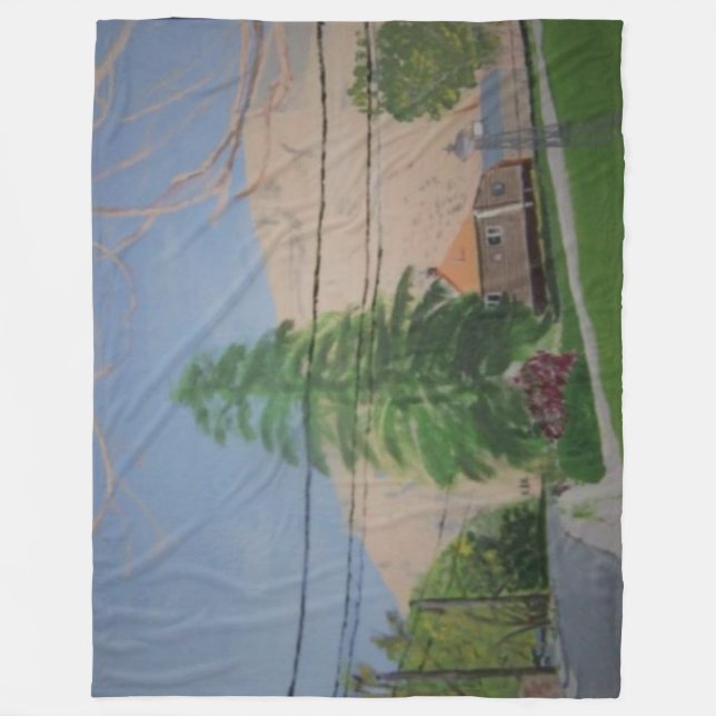 Pine Tree Large Fleece Blanket (Vorderseite)