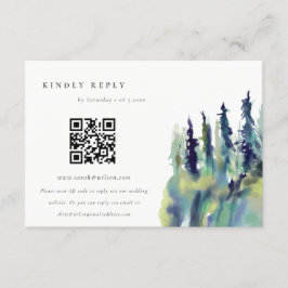 Pine Tree Mounscape Hochzeit QR Code UAWG Begleitkarte