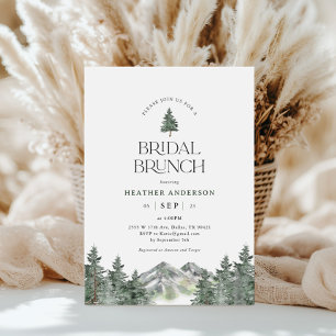 Pine Tree Mountain Forest Bridal Brunch Einladung
