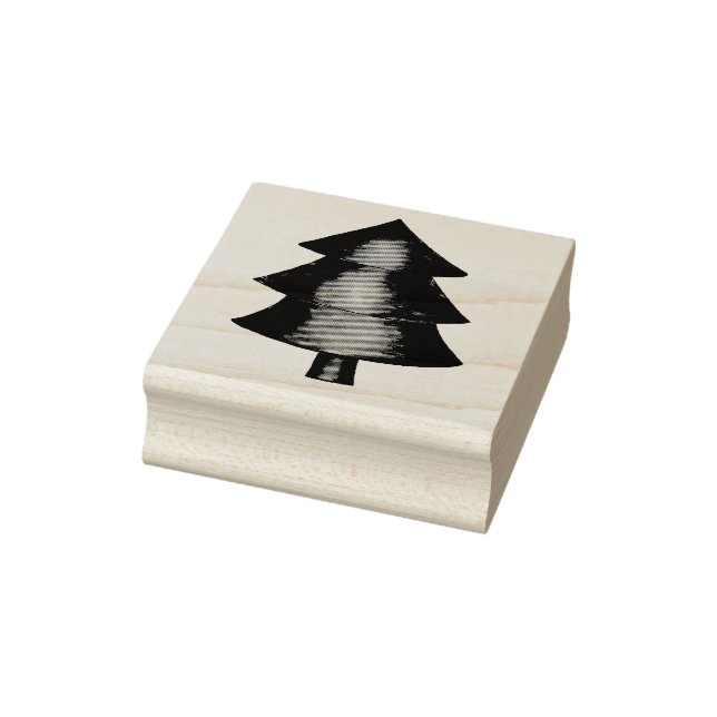 Pine Tree Outdoor Camping Wanderwege Bäume Holz Br Gummistempel (Stempel)