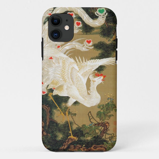 Pine Tree & Phoenix (Liebe Heart Phoenix), Jakuchu Case-Mate iPhone Hülle (Rückseite)