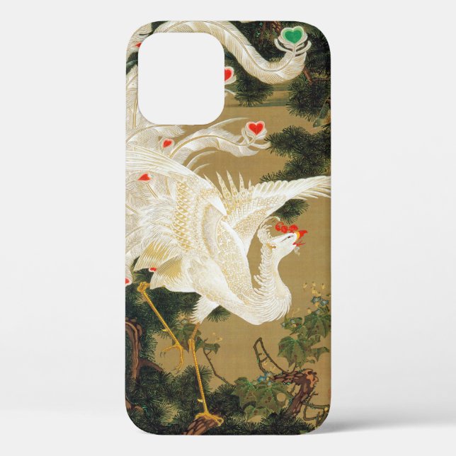 Pine Tree & Phoenix (Liebe Heart Phoenix), Jakuchu Case-Mate iPhone Hülle (Rückseite)