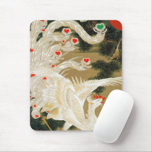 Pine Tree & Phoenix (Liebe Heart Phoenix), Jakuchu Mousepad