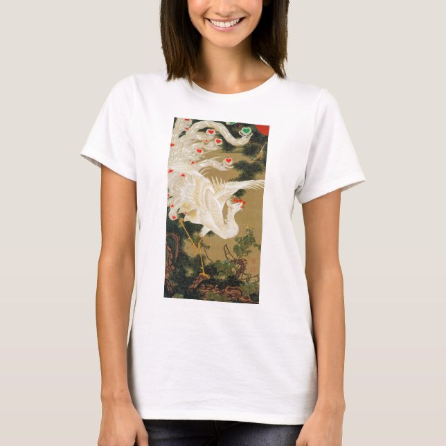 Pine Tree & Phoenix (Liebe Heart Phoenix), Jakuchu T-Shirt (Vorderseite)