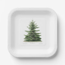 Pine Tree Plate Feiertag Weihnachtsessen Party Abe