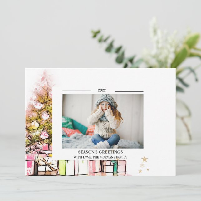 Pine Tree präsentiert Foto SAASON'S GREETINGS (Stehend Vorderseite)
