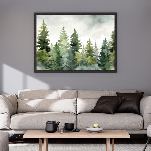 Pine Tree Print | Winterlandschaft Mauer Kunst Poster (Von Creator hochgeladen)