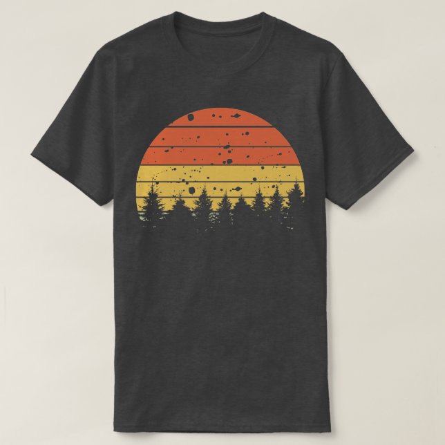 Pine Tree Retro Silhouette 4 T-Shirt (Design vorne)