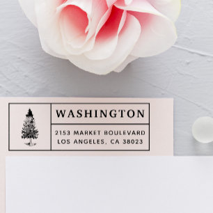 Pine Tree   Rücksendeadresse von benutzerdefiniert Gummistempel