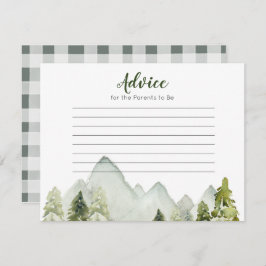 Pine Tree Rustic Adventure Baby Showcard Begleitkarte
