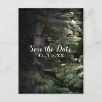 Pine Tree Rustic Forest Woods Save the Date Party