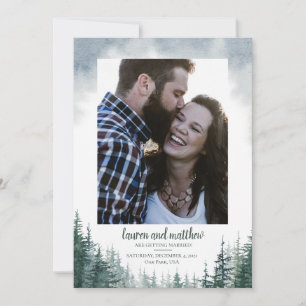 Pine Tree Rustic Wedding speichern Sie das Datum m Save The Date