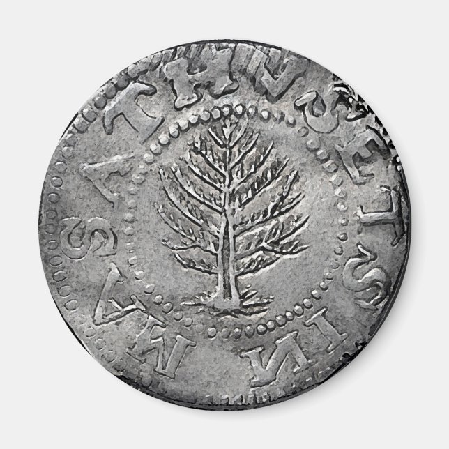 Pine Tree Shilling Coin Magnet (Vorne)