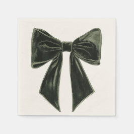 Pine Tree Silhouette Christmas Pattern Serviette