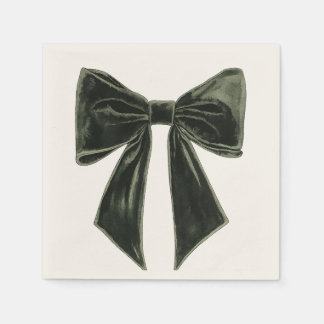 Pine Tree Silhouette Christmas Pattern Serviette