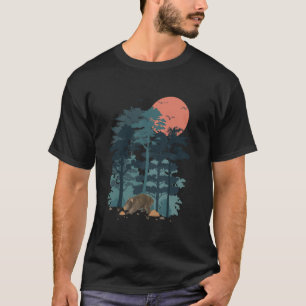 Pine Tree Sky Vögel fliegen wild Mamma T-Shirt