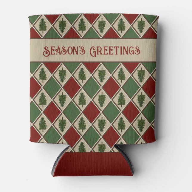 Pine Tree und Harlequin Can Cooler Dosenkühler (Vorderseite)