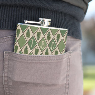 Pine Tree und Harlequin Flask Flachmann