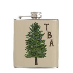 Pine Tree Vinyl Wrapped Flask Flachmann