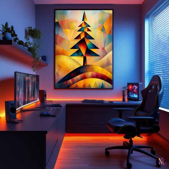 Pine Tree - von Klee Minimalistischer Kubist Poster (Von Creator hochgeladen)