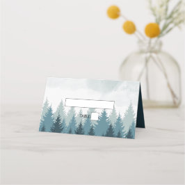 Pine Tree Watercolor Forest Rustikale Hochzeit Platzkarte