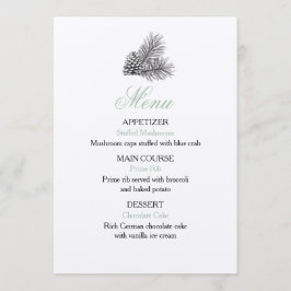 Pine Tree Wedding Menu - Rustikal Menükarte