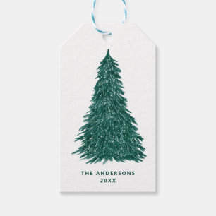 Pine Tree Weihnachten Immergrüner Winterurlaub Geschenkanhänger