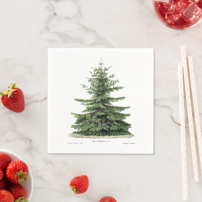 Pine Tree Weihnachtsfest Abendessen Party Napkins Serviette (Beispiel)
