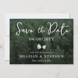 Pine Tree Woods Forest Background Foto Hochzeit Save The Date