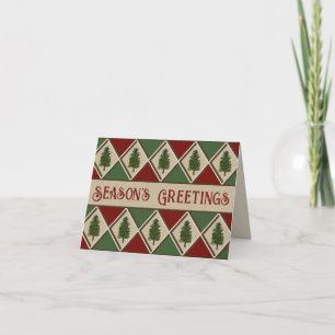 Pine Trees and Harlequin Greeting Card Karte