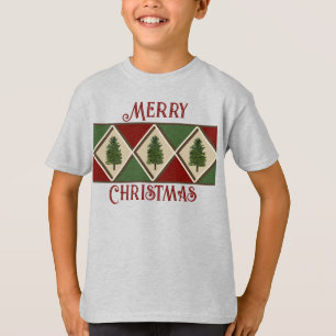 Pine Trees and Harlequin Kids Top